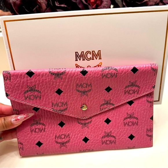 MCM Pink Leather Clutch - Picture 6 of 9